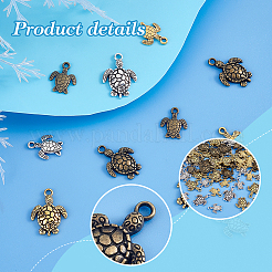 90Pcs 6 Style Tibetan Style Alloy Pendants&nbsp;FIND-PH0017-44