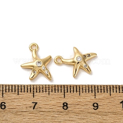 Brass Micro Pave Cubic Zirconia Charms&nbsp;KK-D388-02G-02