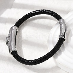 Braided Microfiber Leather Cord Bracelets&nbsp;BJEW-A092-01C-AS