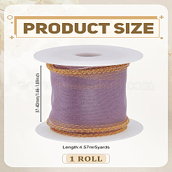 5 Yards Polyester Organza Ribbons&nbsp;SRIB-LP0001-05B