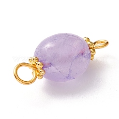 Natural Lavender Amethyst Links Connectors&nbsp;PALLOY-JF01091-01