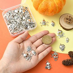 100Pcs 10 Styles Tibetan Style Alloy Pendants&nbsp;TIBEP-CJ0001-62