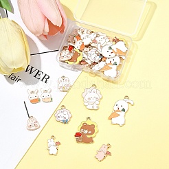 40Pcs Alloy Enamel Pendants&nbsp;ENAM-FS0002-40