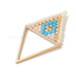 MIYUKI Glass Seed Beaded Rhombus Pendants&nbsp;PALLOY-MZ01127