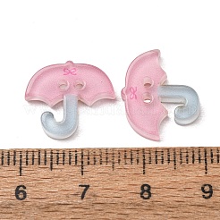 2-Hole Printed Transparent Resin Buttons&nbsp;RE-CBA3B1A-13