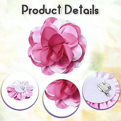 Multi Petal Flower Cloth Brooches&nbsp;JEWB-CN0001-14B