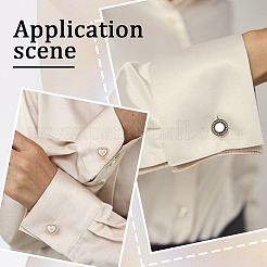 20Pcs 2 Colors Rack Plating Brass Cuff Buttons&nbsp;KK-SC0006-44