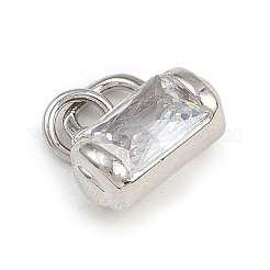 Brass Micro Pave Clear Cubic Zirconia Charms&nbsp;KK-A269-37P