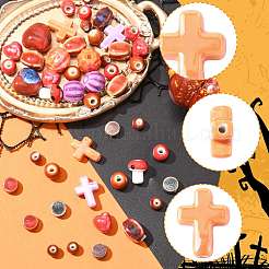 48Pcs Glazed Porcelain Beads&nbsp;PORC-FS0001-34