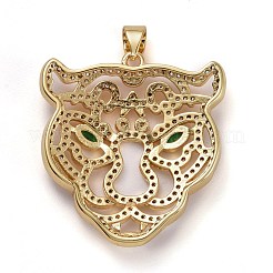 Brass Micro Pave Clear & Green Cubic Zirconia Pendants&nbsp;ZIRC-E165-12G
