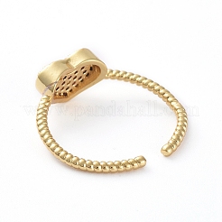 Adjustable Brass Cuff Finger Rings&nbsp;X-RJEW-G096-23G