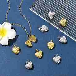 10Pcs 2 Colors Rack Plating Brass Locket Pendants&nbsp;KK-FS0001-89