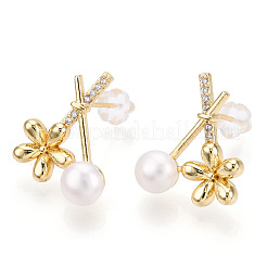 Natural Pearl Stud Earrings&nbsp;PEAR-N020-05S