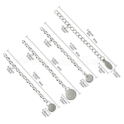 12Pcs 4 Styles 304 Stainless Steel Chain Extender&nbsp;FIND-FS0002-96B