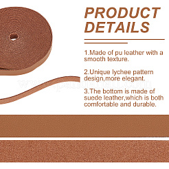 Flat PU Leather Cord&nbsp;WL-WH0004-09D