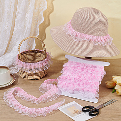 5 Yards Polyester Lace Ribbons&nbsp;SRIB-OC0001-12A