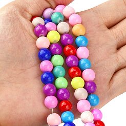 Baking Paint Glass Beads Strands&nbsp;DGLA-MSMC001-11