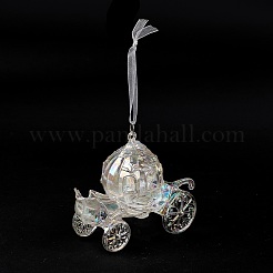 Christmas Transparent Acrylic Royal Limousine Big Pendant Decorations&nbsp;HJEW-F017-05