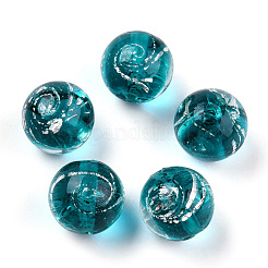 Handmade Silver Foil Lampwork Beads&nbsp;LAMP-N029-019-A03