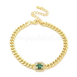 Brass Micro Pave Cubic Zirconia Bracelets&nbsp;LS-BJEW-S158-05G
