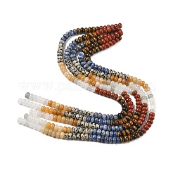 Natural Red Jasper & Tiger Eye & Blue Spot Jasper & Dalmatian Jasper & Topaz Jade & Tianshan Cui Quartzite Beads Strands&nbsp;GG-CBA9281-A08-5x8mm