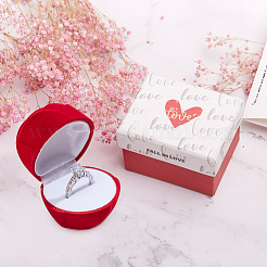 Rose Velvet Jewelry Boxes&nbsp;CON-WH0092-63B
