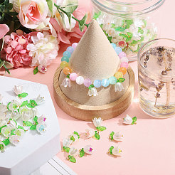 240Pcs 8 Colors ABS Plastic Imitation Pearl Pendants&nbsp;PALLOY-CA00026