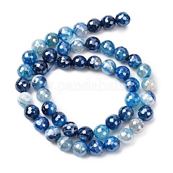 Natural Banded Agate Beads Strands&nbsp;G-B191-A02-8mm