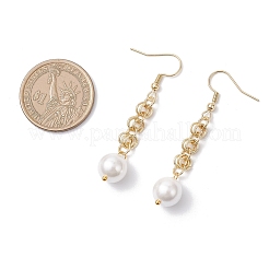 2 Pairs 304 Stainless Steel Shell Pearl Dangle Earring & Hoop Earring Sets&nbsp;EJEW-JE06615