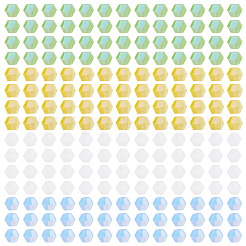4 Strands 4 Colors AB Color Plated Opaque Glass Beads Strands&nbsp;GLAA-TADJ0001-20C