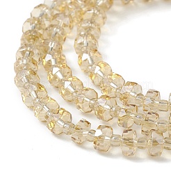 Transparent Electroplate Glass Beads Strands&nbsp;EGLA-F153-PL03