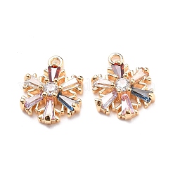 Brass Cubic Zirconia Charms&nbsp;X-KK-Q761-32G-NF