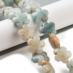 Natural Flower Amazonite Beads Strands&nbsp;G-F769-F01-01