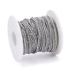 Tarnish Resistant 304 Stainless Steel Diamond Cut Chunky Curb Chains&nbsp;CHS-F013-02P