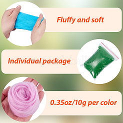8Pcs 8 Colors DIY Wool Roving&nbsp;DIY-CP0013-78A