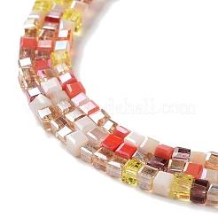 Gradient Color Electroplate Glass Bead Strands&nbsp;GLAA-E042-05-B01