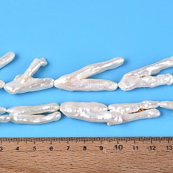 Natural Baroque Keshi Pearl Beads Strands&nbsp;PEAR-S020-Y04