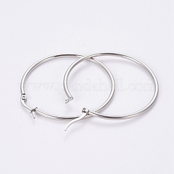 304 Stainless Steel Hoop Earrings&nbsp;EJEW-WH0002-03B-P