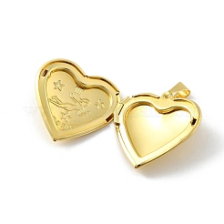 Brass Locket Pendants&nbsp;KK-C092-25G-02