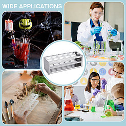 12 Holes 304 Stainless Steel Multi-Use Test Tube Display Racks&nbsp;AJEW-WH0596-838