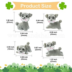 20Pcs 4 Styles Mini Resin Dog Ornaments&nbsp;RESI-CJ0004-85