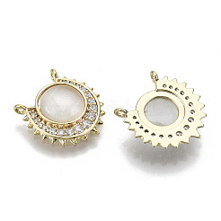 Brass Micro Pave Cubic Zirconia Charms&nbsp;KK-N232-91-NF