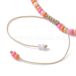 Natural Pearl & Glass Seed Braided Bead Bracelets&nbsp;BJEW-JB09532