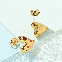 Ion Plating(IP) 304 Stainless Steel Stud Earrings&nbsp;EJEW-A118-07G-04