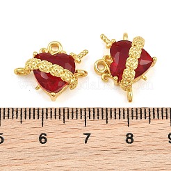 Brass & Faceted Glass Connector Charms&nbsp;GL-CBA96FD-03B-G