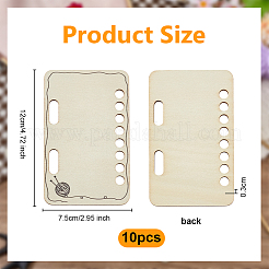 10Pcs MDF Temperature Blanket Reusable Color Chart&nbsp;AJEW-WH0460-155