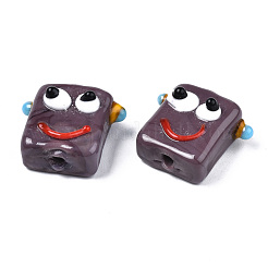 Handmade Bumpy Lampwork Beads Strands&nbsp;LAMP-N021-035A