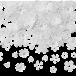 600Pcs 10 Styles Acrylic Bead Caps&nbsp;OACR-SC0002-37