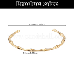 1Pc 304 Stainless Steel Cuff Bangles&nbsp;BJEW-LP0002-53G