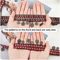 5 Yards Ethnic Style Embroidery Polyester Ribbons&nbsp;OCOR-GA0001-19
